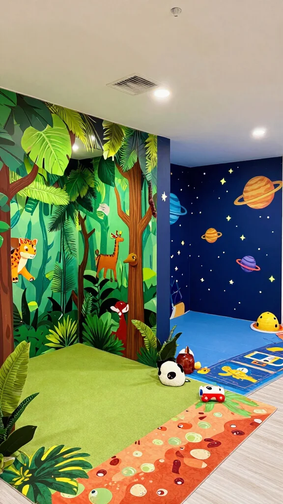 12 Basement Kids Play Area Ideas for a Fun Safe Organized Space - 5. Themed Zones 1