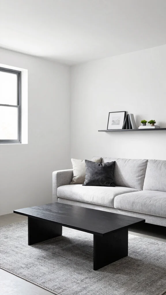 12 Basement Living Room Ideas for a Cozy Stylish Lower Level - 1. Chic Minimalist Vibes 1