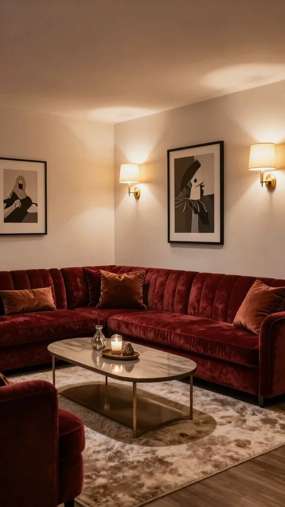 12 Basement Living Room Ideas for a Cozy Stylish Lower Level - 10. Elegant Lounge Space 1