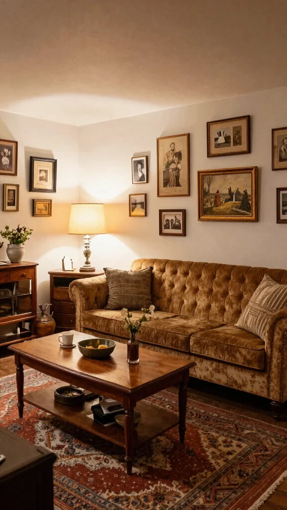 12 Basement Living Room Ideas for a Cozy Stylish Lower Level - 12. Vintage Charm 1