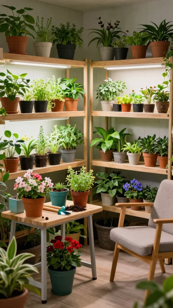 12 Basement Rec Room Ideas for a Fun Multi-Use Entertainment Space - 12. Indoor Garden Space 1