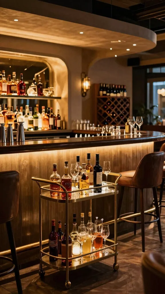 12 Basement Rec Room Ideas for a Fun Multi-Use Entertainment Space - 7. Entertaining Bar Area 1