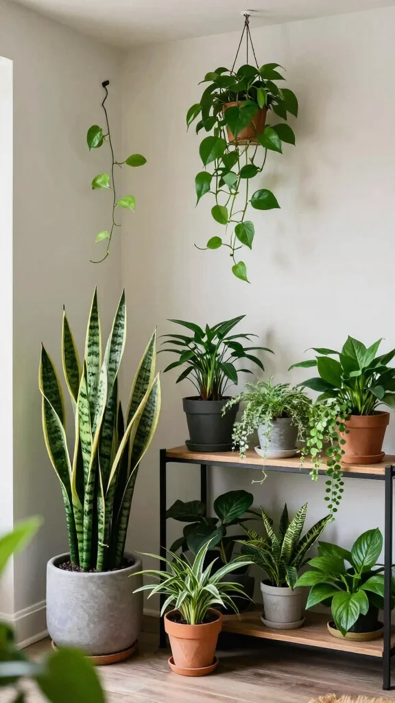 12 Basement Remodel Ideas on a Budget for a Beautiful Transformation - 7. Indoor Plants for Freshness 1
