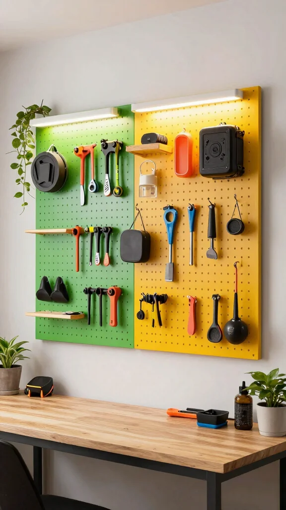 12 Basement Storage Room Organization Ideas for a Tidy Efficient Space - 3. Pegboard for Tools and Accessories 1