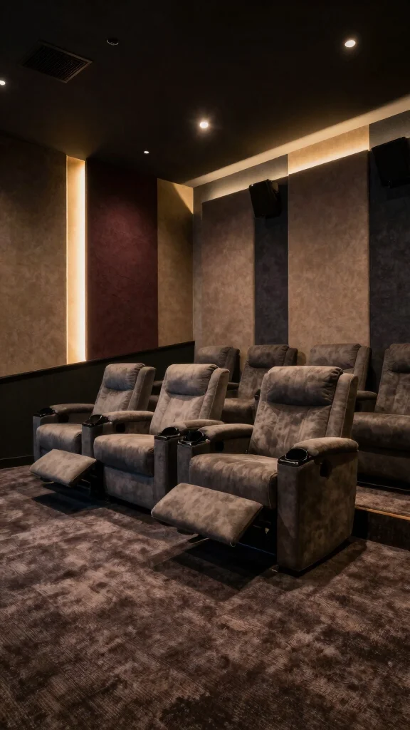 12 Basement Theater Room Ideas for a Stunning Home Cinema - 5. Elegant Acoustic Design 1