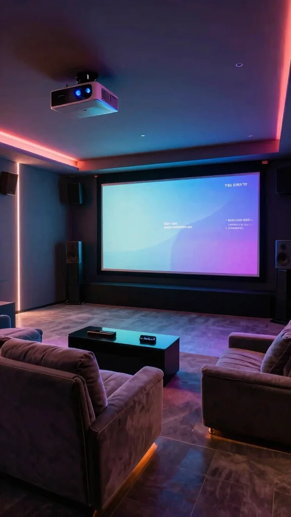 12 Basement Theater Room Ideas for a Stunning Home Cinema - 8. Tech-Savvy Cinema 1