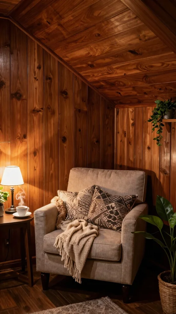 12 Basement Wall Ideas Without Drywall for a Budget-Friendly Finish - 1. Wood Paneling for a Rustic Touch 1