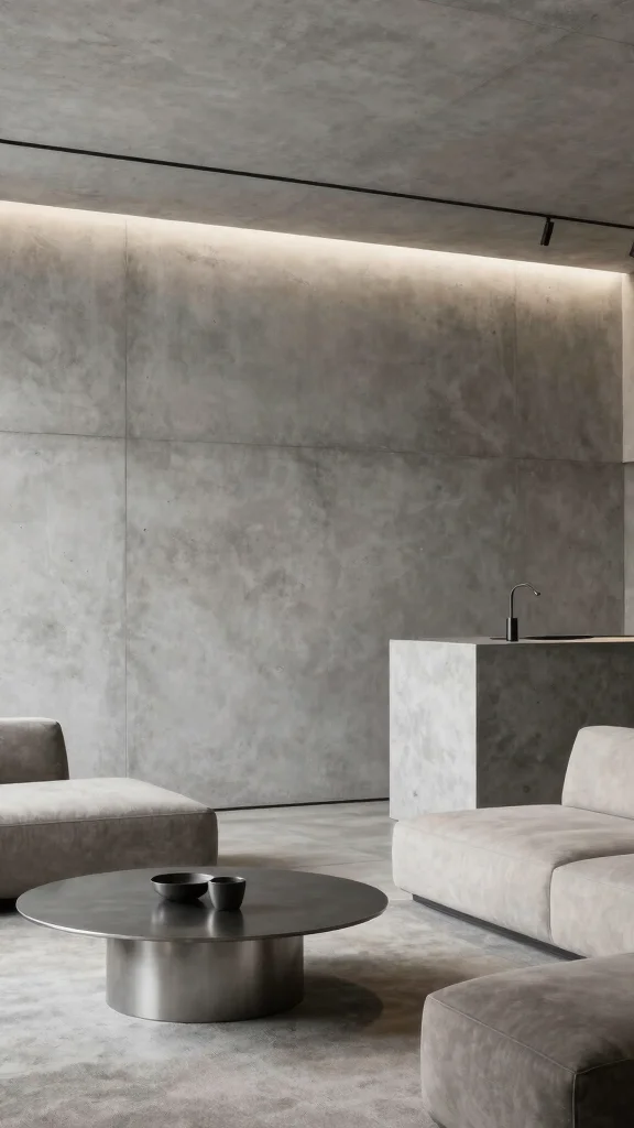 12 Basement Wall Ideas Without Drywall for a Budget-Friendly Finish - 10. Concrete Finish for an Industrial Look 1