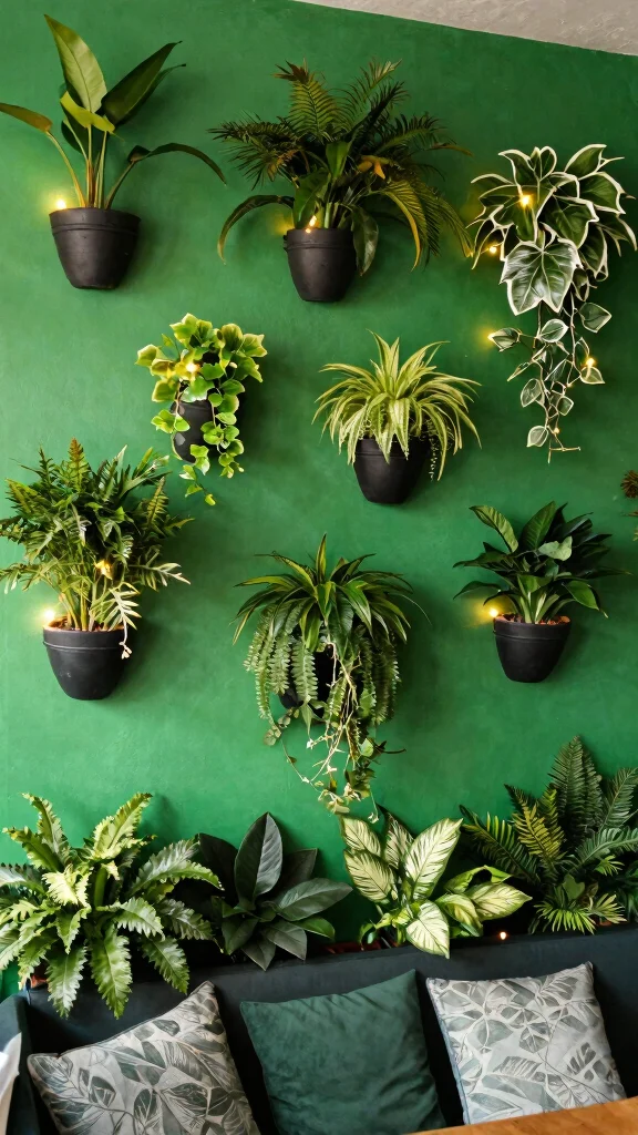 12 Basement Wall Ideas Without Drywall for a Budget-Friendly Finish - 12. Green Wall for a Natural Touch 1