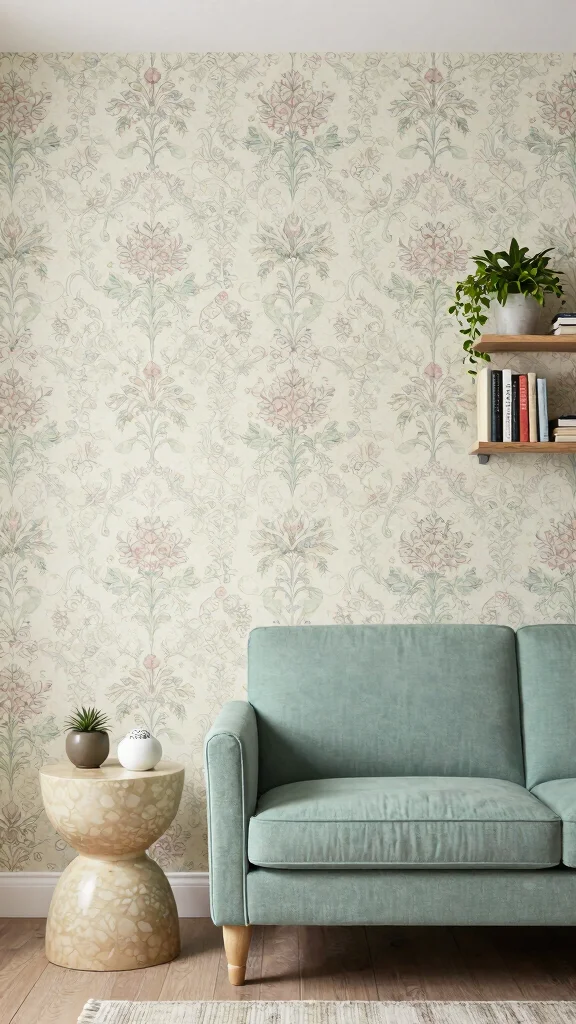12 Basement Wall Ideas Without Drywall for a Budget-Friendly Finish - 7. Vintage Wallpaper for Timeless Style 1