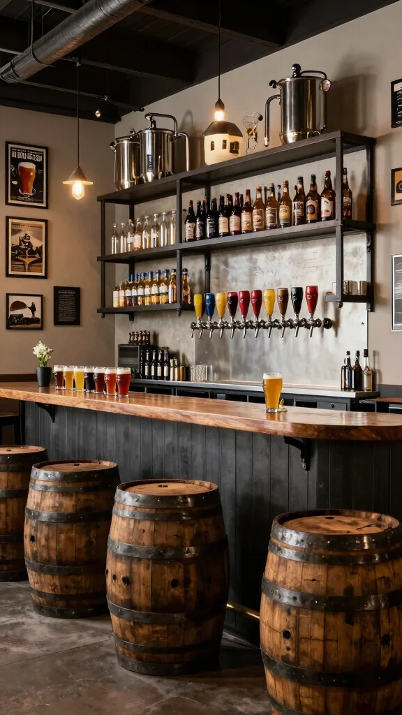 12 Basement Wet Bar Ideas for a Fully Equipped Stylish Home Bar - 12. Sophisticated Home Brew Bar 1