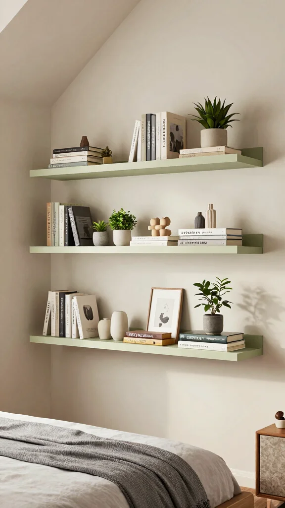 12 Budget Basement Bedroom Ideas That Look Polished Without the Cost - 6. Install Floating Shelves 1