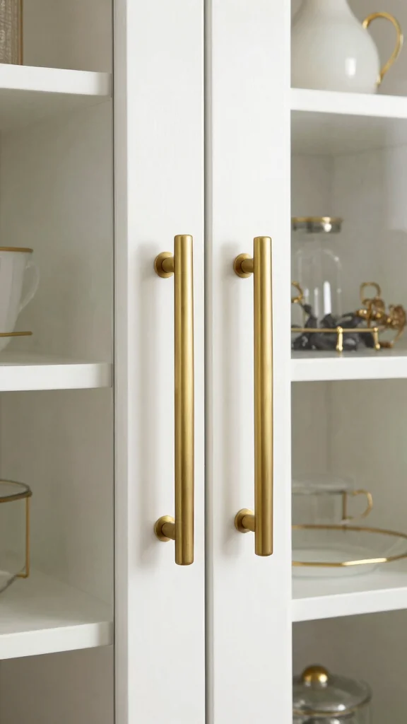 12 Built-In Storage Room Cabinet Ideas for a Seamless Functional Space - 12. Stylish Hardware Accents 1