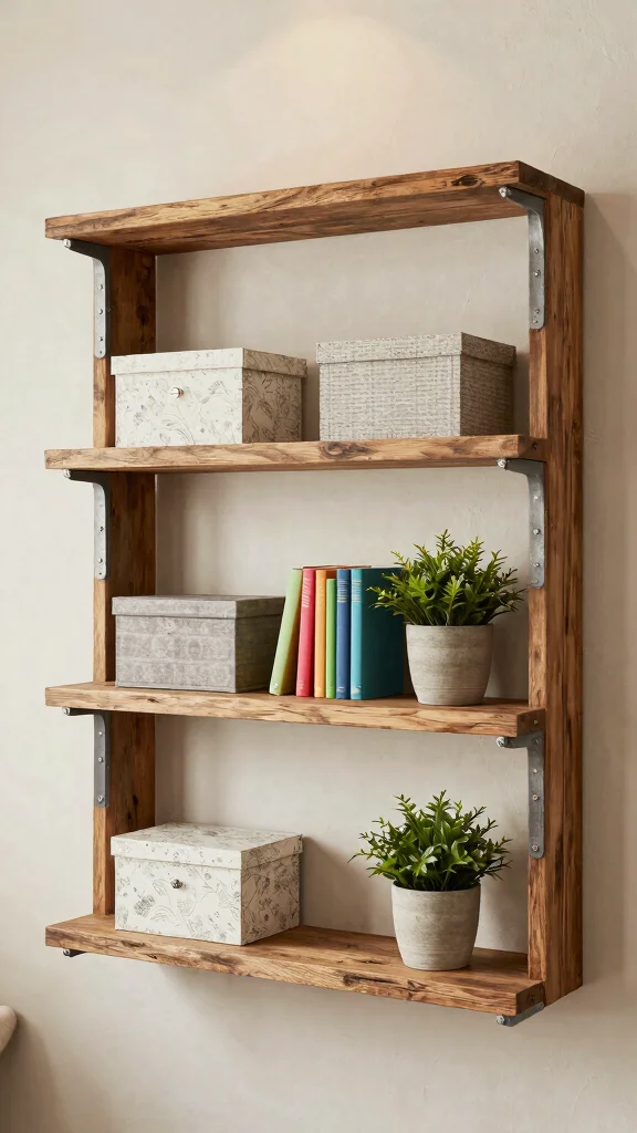 12 Built-In Storage Room Cabinet Ideas for a Seamless Functional Space - 4. Open Shelving with Decorative Storage 1