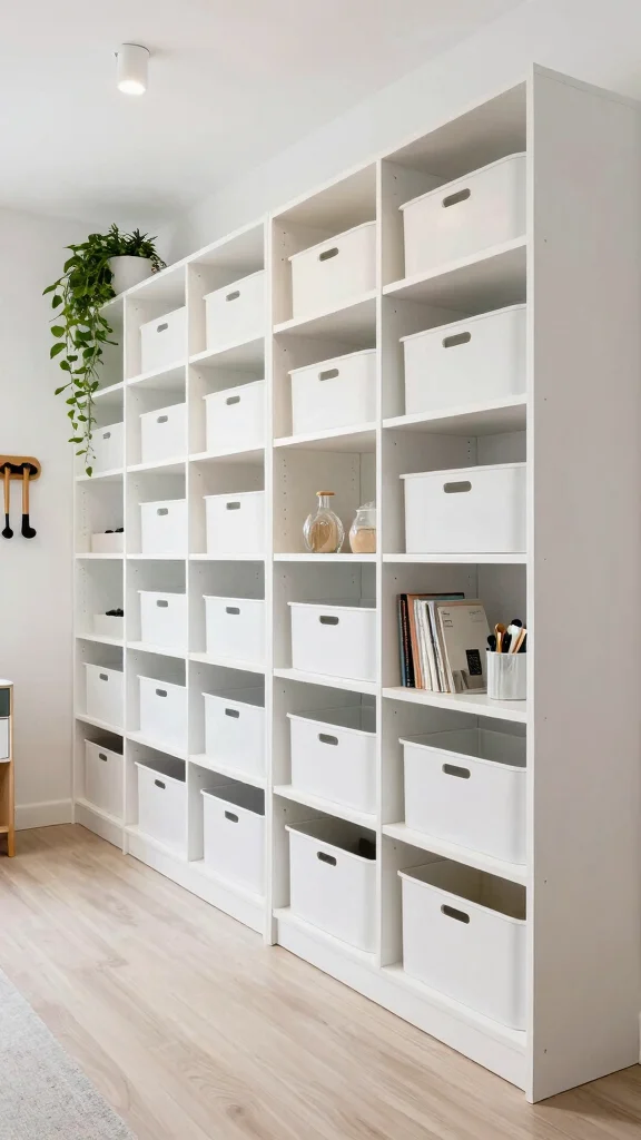 12 Built-In Storage Room Cabinet Ideas for a Seamless Functional Space - 8. Vertical Storage Solutions 1