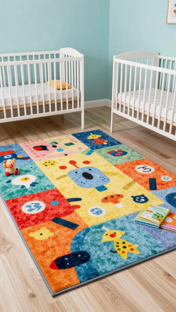 12 Colorful Nursery Ideas for a Fun Vibrant Joyful Baby Room - 6. Colorful Rugs 1