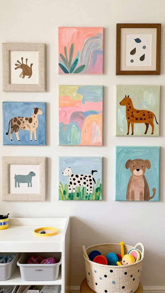 12 Nursery Ideas on a Budget That Look Beautiful Without the Price Tag - 2. DIY Nursery Wall Art 1