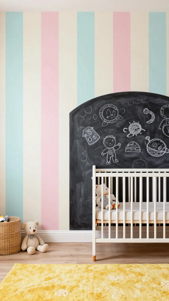 12 Nursery Ideas on a Budget That Look Beautiful Without the Price Tag - 7. Playful Accent Walls 1