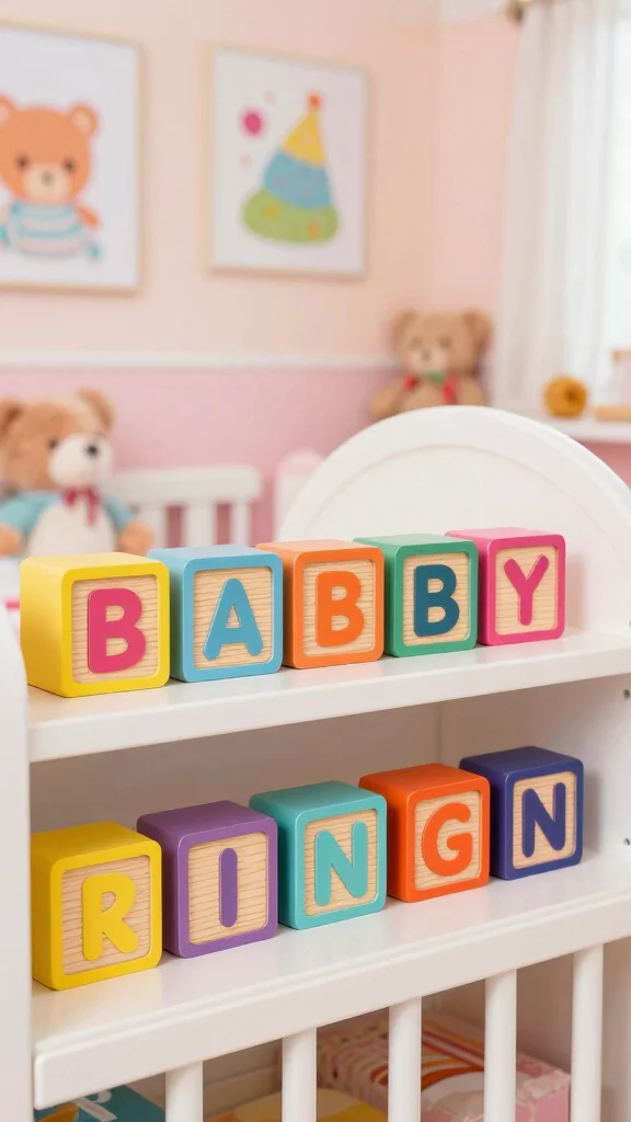 12 Nursery Name Sign Ideas for a Personalized Beautiful Baby Room - 11. Customizable Name Blocks 1