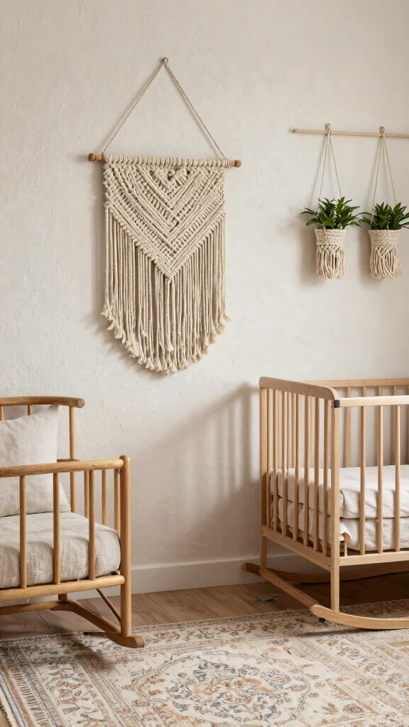 12 Nursery Name Sign Ideas for a Personalized Beautiful Baby Room - 3. Boho Chic with Macramé Signs 1