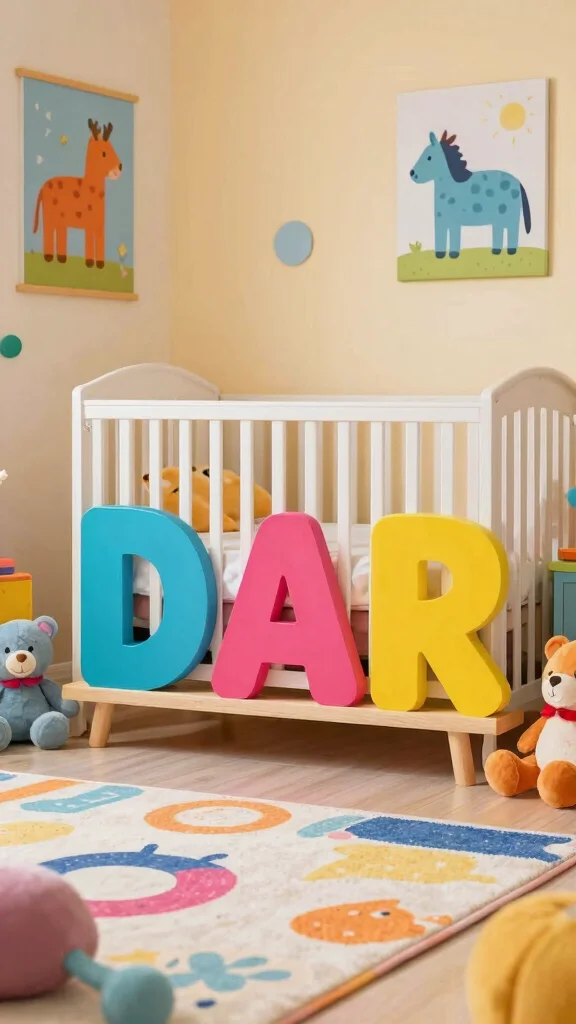 12 Nursery Name Sign Ideas for a Personalized Beautiful Baby Room - 4. Bright and Bold Colorful Signs 1