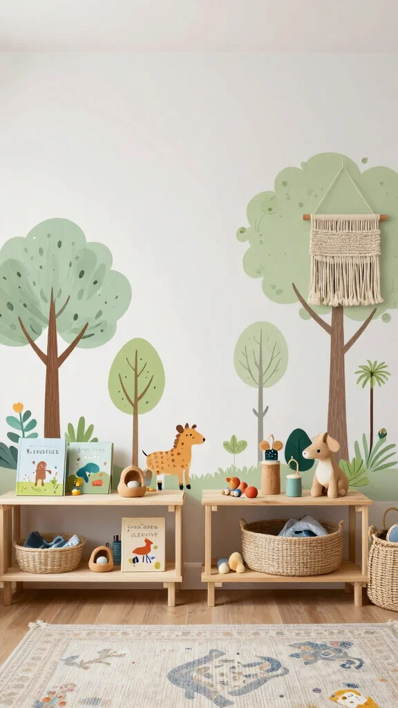 12 Nursery Setup Ideas for a Functional Beautiful Baby Room - 2. Eco-Friendly Wall Decor 1
