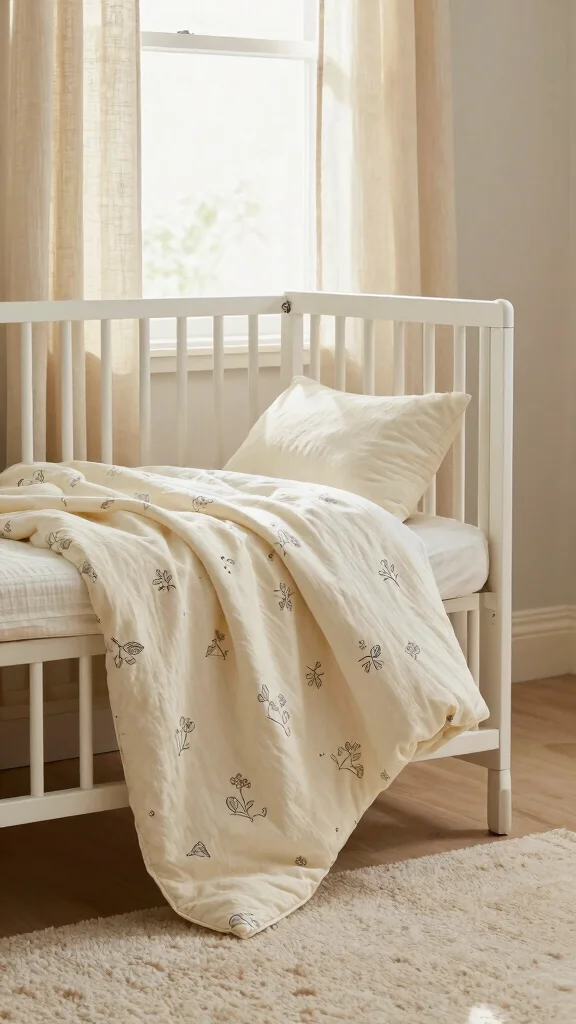 12 Nursery Setup Ideas for a Functional Beautiful Baby Room - 3. Organic Textiles for Bedding 1