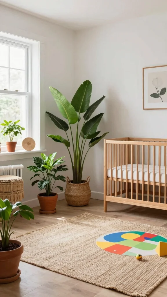 12 Small Nursery Room Ideas That Maximize Every Inch - 10. Incorporate Natural Elements 1