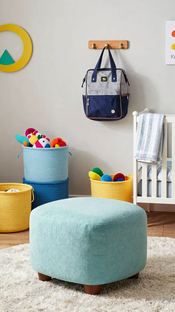 12 Small Nursery Room Ideas That Maximize Every Inch - 3. Embrace Multifunctional Accessories 1