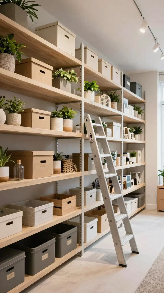 12 Storage Room Built-In Ideas for a Custom Space-Smart Organization - 1. Floor-to-Ceiling Shelves for Maximum Storage 1