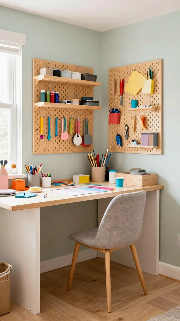 12 Storage Room Built-In Ideas for a Custom Space-Smart Organization - 10. Create a Crafting Corner 1