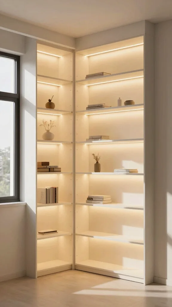 12 Storage Room Built-In Ideas for a Custom Space-Smart Organization - 5. Integrated Lighting Solutions 1