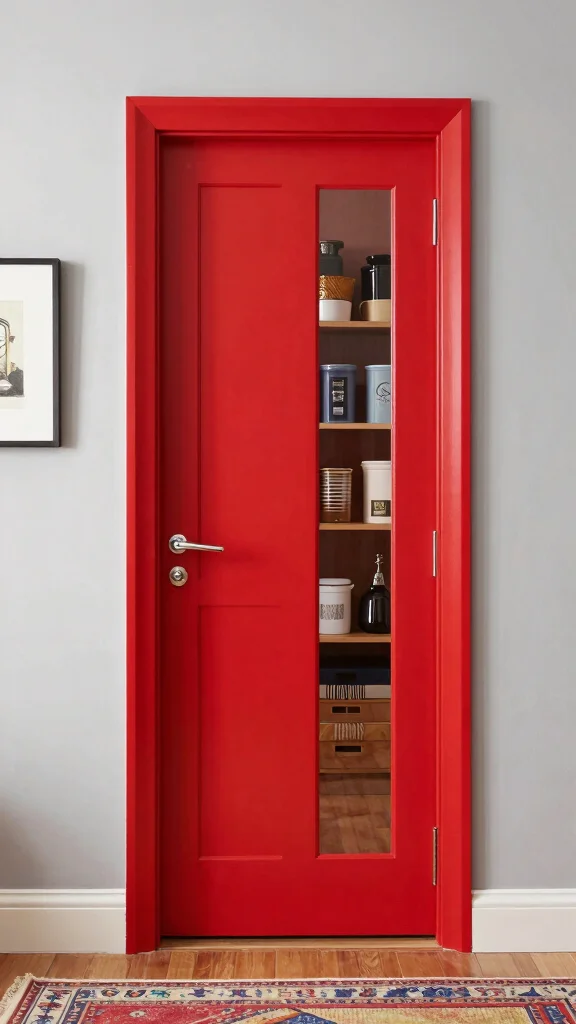 12 Storage Room Door Ideas for a Stylish Space-Saving Entrance - 10. Bold Painted Doors 1