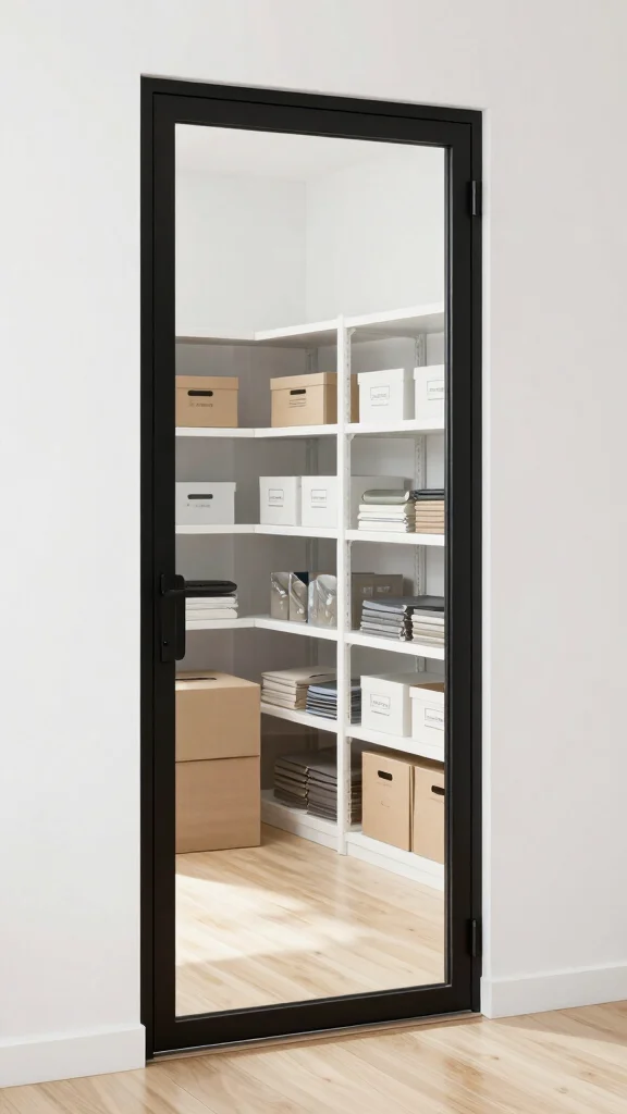 12 Storage Room Door Ideas for a Stylish Space-Saving Entrance - 7. Bright Glass Doors 1