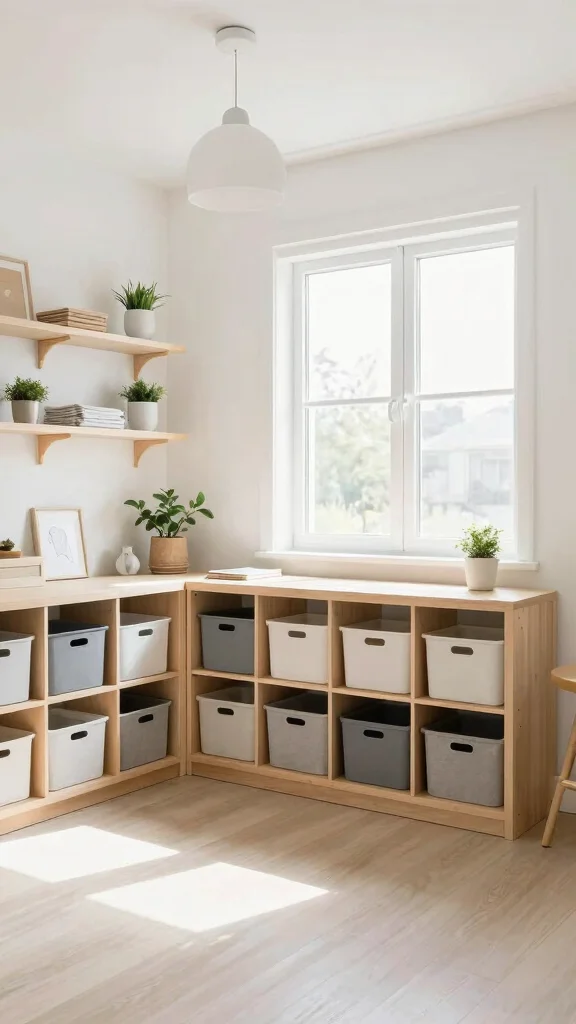 12 Storage Room Floor Plan Layout Ideas for a Functional Smart Space - 10. Light and Bright Aesthetics 1