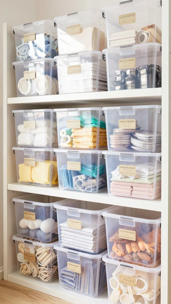 12 Storage Room Floor Plan Layout Ideas for a Functional Smart Space - 3. Clear Containers for Easy Access 1