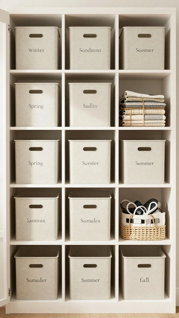 12 Storage Room Floor Plan Layout Ideas for a Functional Smart Space - 9. Seasonal Rotating Storage 1