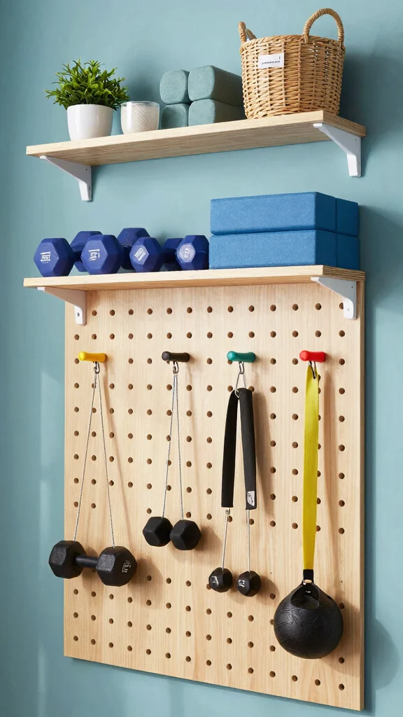 12 Storage Room Home Gym Ideas for a Compact Functional Workout Space - 1. Wall-Mounted Storage Solutions 1