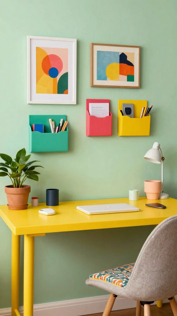 12 Storage Room Home Office Ideas for a Productive Organized Workspace - 3. Color Your Workspace 1