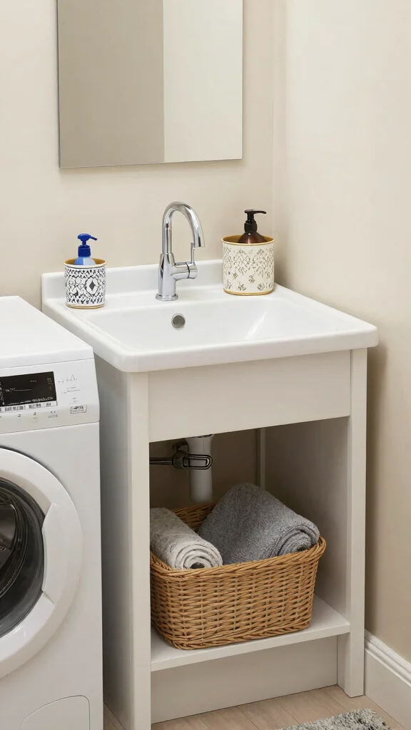 12 Storage Room Laundry Room Ideas for a Functional Tidy Combined Space - 11. Install a Small Utility Sink 1