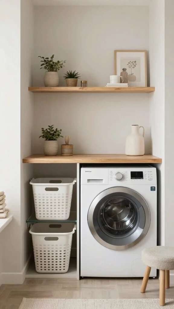 12 Storage Room Laundry Room Ideas for a Functional Tidy Combined Space - 3. Create a Folding and Sorting Station 1
