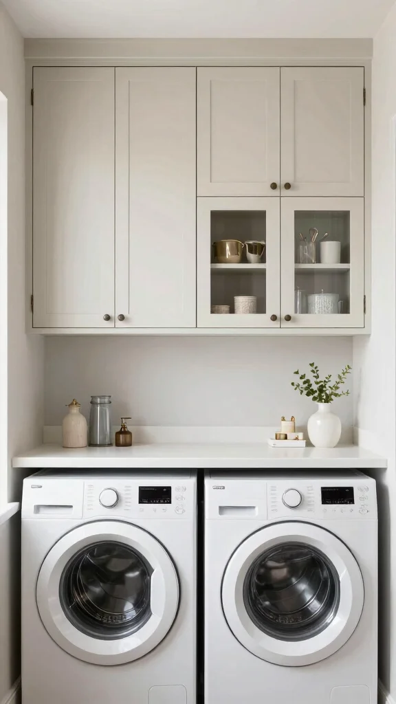 12 Storage Room Laundry Room Ideas for a Functional Tidy Combined Space - 4. Utilize Overhead Cabinets 1