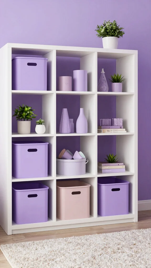12 Storage Room Paint Color Ideas for a Bright Welcoming Functional Space - 9. Lively Lavender 1