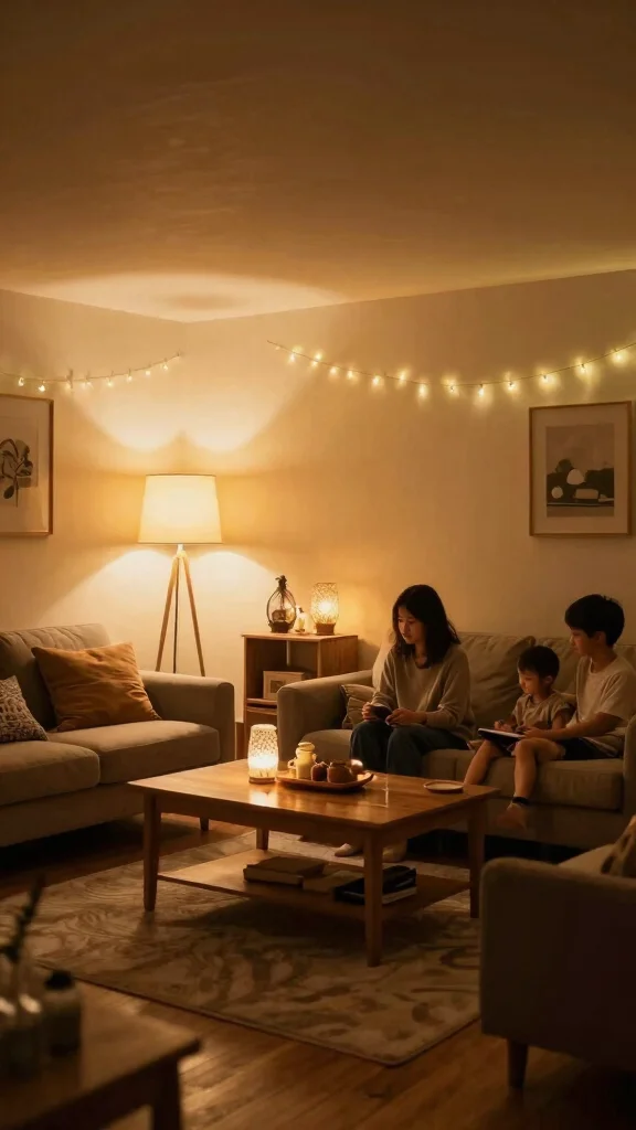 13 Basement Family Room Ideas for a Cozy Functional Shared Space - 5. Incorporate Warm Lighting 1