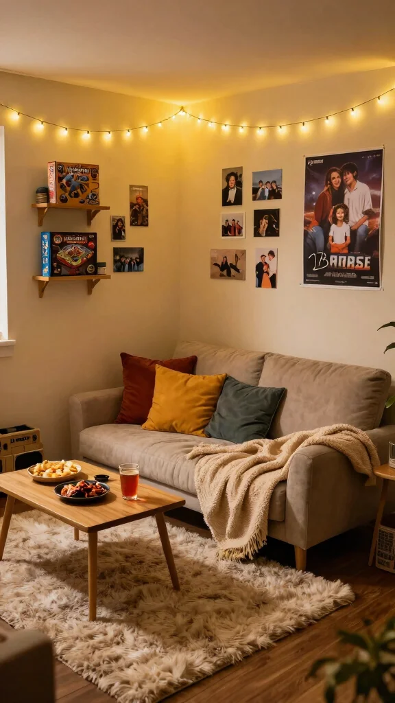 13 Basement Game Room Ideas for a Fun Family-Friendly Entertainment Space - 1. Cozy Corner Gaming Nook 1