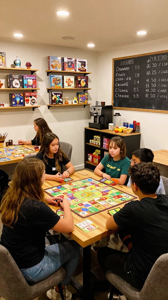 13 Basement Game Room Ideas for a Fun Family-Friendly Entertainment Space - 4. DIY Board Game Café 1