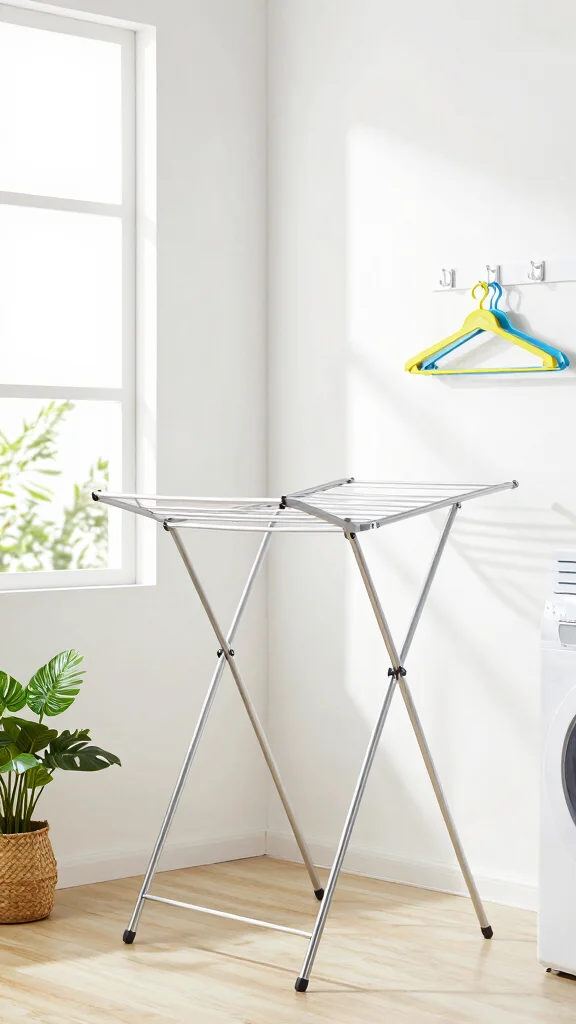 13 Basement Laundry Room Ideas for a Functional Organized Space - 6. Maximize Efficiency with a Drying Rack 1