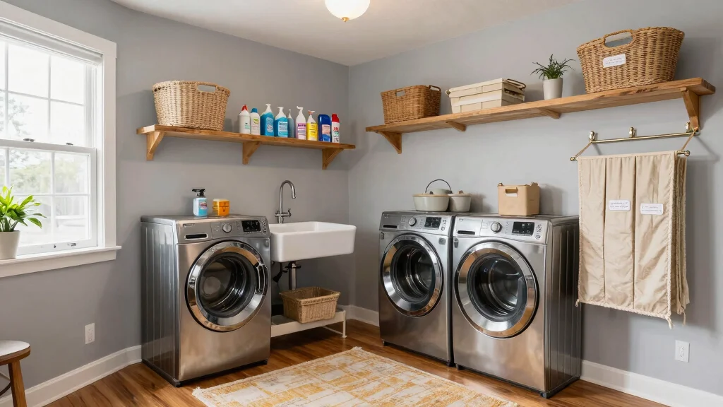 13 Basement Laundry Room Ideas for a Functional Organized Space
