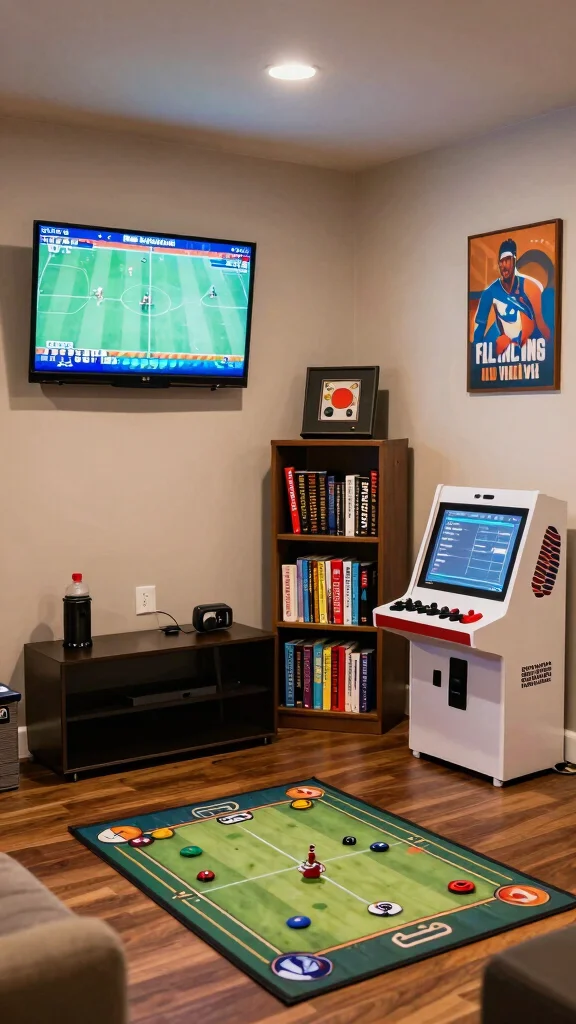 13 Basement Man Cave Ideas for a Personalized Comfortable Retreat - 10. Interactive Features 1