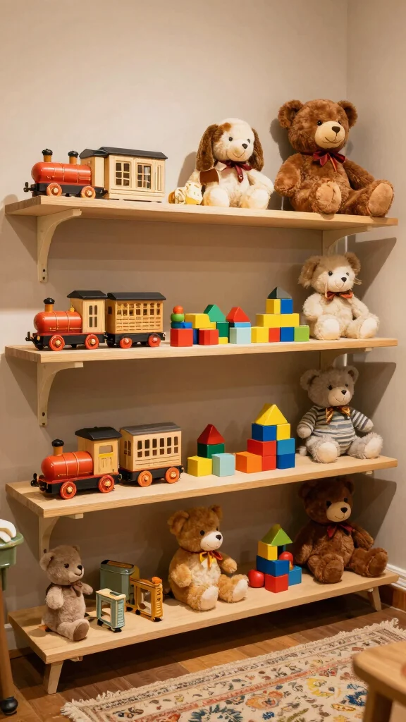 13 Boy Nursery Ideas for a Stylish Personal Baby Room - 3. Vintage Toy Collection Display 1